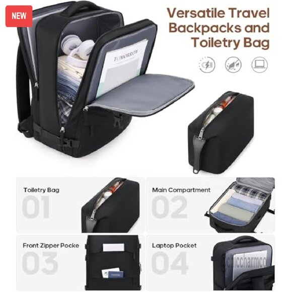 20 Inch Hard Shell Carry On Luggage Set with Spinner Wheels & TSA Lock - Picture 8 of 8